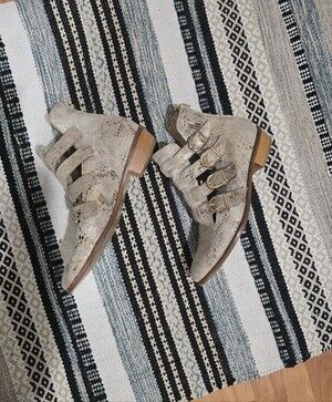 Modern Vice Made In NY Ankle Snake Suede Leather Booties 7